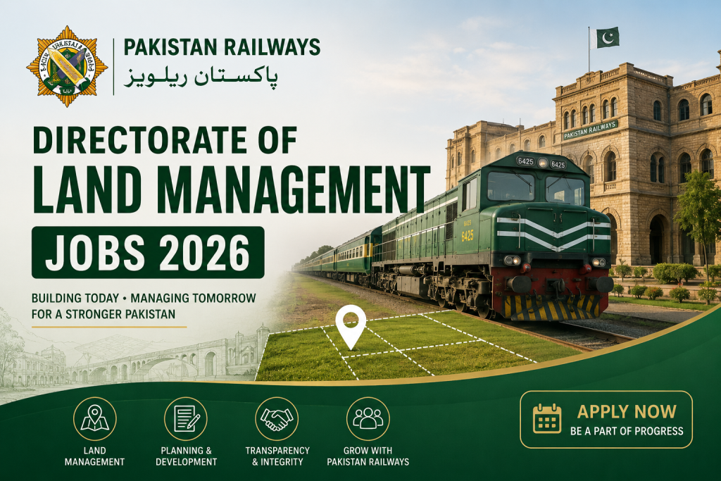 Pakistan Railways Directorate of Land Management Jobs 2026